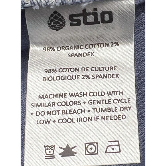 Stio Womens 8R Rivet Cord Pants Corduroy Skinny Blue Pockets Stretch 31x31 - Picture 14 of 15